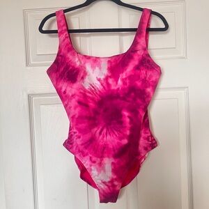 Nike Pink Tie-Dye One-Piece Swimsuit